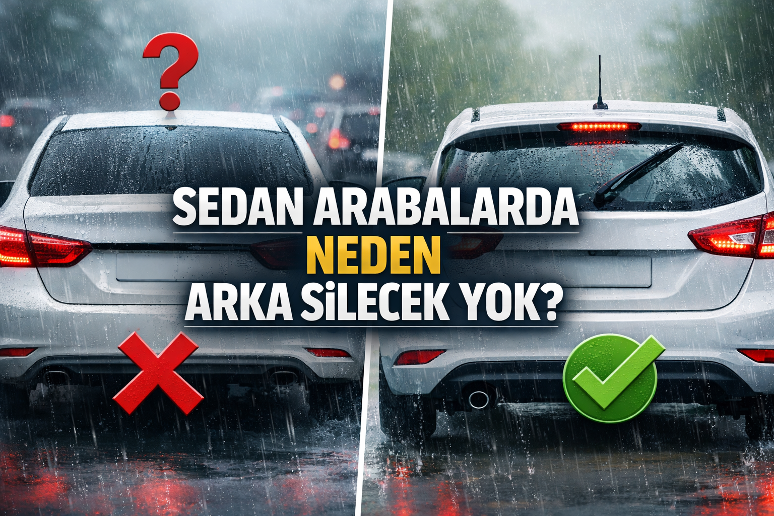 Sedan Arabalarda Neden Arka Silecek Yok